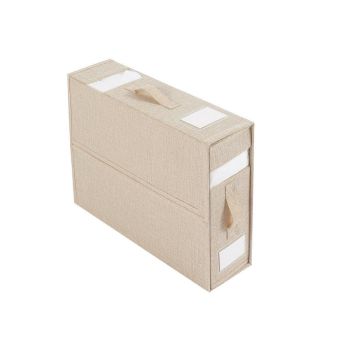 Fabric Storage Box Set Bedding Organizer Closet Blanket Quilt Storage Containers - Grey