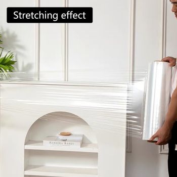 Stretch Film PE Winding Film Transparent 45CM Wide Logistics Wrapping Film