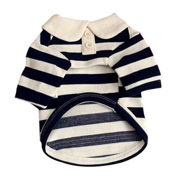 Short Sleeve Summer Striped Pet Tee Round Neck Comfortable Shirt for Dogs Cats - XXL