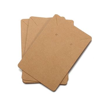 40pcs Jewellery Display Cards Necklace Earring Holder Kraft Paper 6x9cm - White