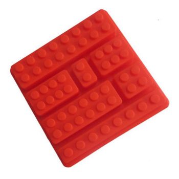 Brick Figure Man Silicone Mold Chocolate Block Cake Mould Ice Cube Tray - Large Rectangular(Random colour)