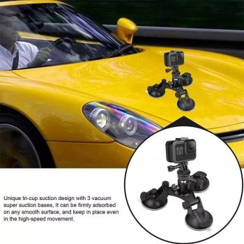 Sports Camera Accessories Three Legged Car Suction Cups Mounting Tool for Camera