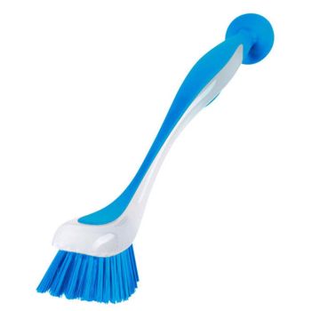 Multi Functional Long Handle Cleaning Brush Vertical Suction Kitchen Brush - Yellow