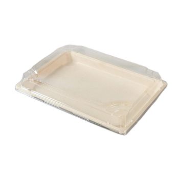 50pcs Eco-Friendly Sushi Box Rectangular Biodegradable Lunch Packaging Plate - 13.9 cm x 7.9 cm x 4.5 cm