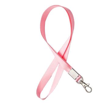 Neck Strap with Clip for ID Badge Name Tag Card Holder Lanyard - Rose Red