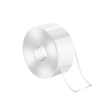 Double Sided Nano Tape Transparent Reusable Adhesive Gel Grip for Home Office - 5cm*5m*1mm (1 Unit)