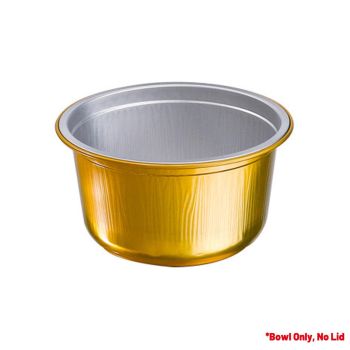 50PCS Thickened Round Aluminum Foil Containers with Plastic Lids - 520ml