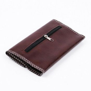 Brown Leather Cigarette Tobacco Pouch Holder Bag Case Paper Great Gift Au Stock
