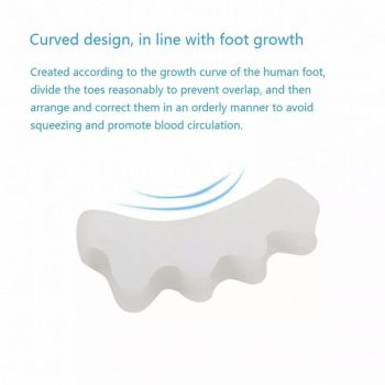 2X Silicone Gel Bunion Corrector Toe Separator Spreader Pain Relief Hallux Valgus