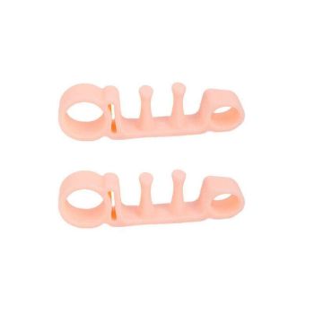Skin Colour Bunion Corrector Toe Separators Silicone Gel Elastic Straighteners Spacers - 1 Pair
