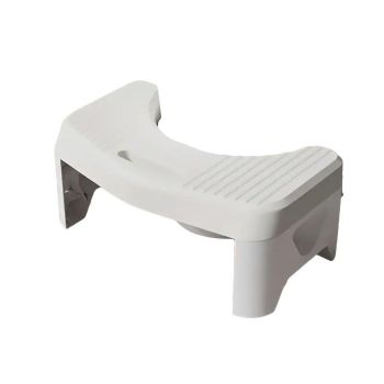 Thickened Toilet Squatting Stool Bathroom Footstool Household Restroom Pad - White