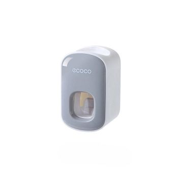 Ecoco Wall Mount Auto Ands Free Toothpaste Dispenser Automatic Toothpaste Squeez - Black