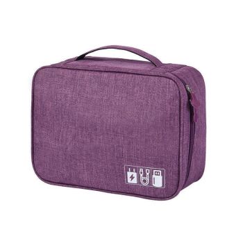 Cable Organizer Bag Charger USB Electronic Accessories Storage Travel Case - Grey