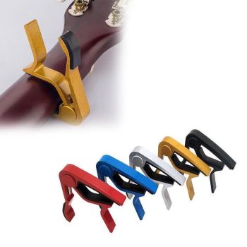 Premium Alloy Capo Quick Change Trigger Clamp For Guitar Banjo Ukulele Mandolin - Red