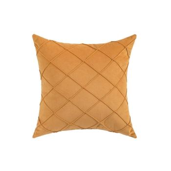 Velvet Cushion Cover Pleated Checked Plaid Plush Decorative Lounge Cushion Cover - Pink