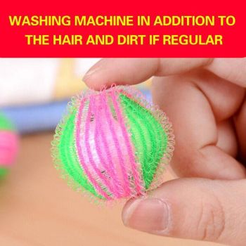 6PCS Reusable Laundry Hair Removal Balls for Lint Fluff Pet Hair Cleaning 3.5cm