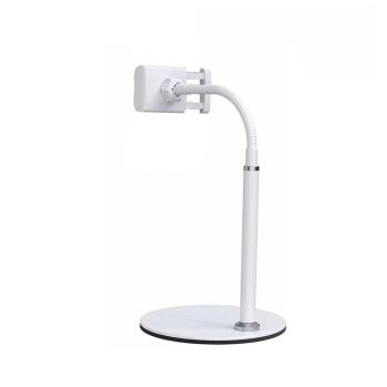 Adjustable Floor/Desk Stand Bed Lazy Mount Holder Arm Bracket For Phone Tablet - 6.5-9cm White(Desk Stand)