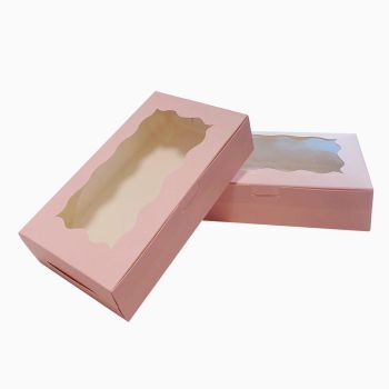 50pcs Rectangular Kraft Paper Window Box Gift Packaging Boxes Party Favors - Khaki