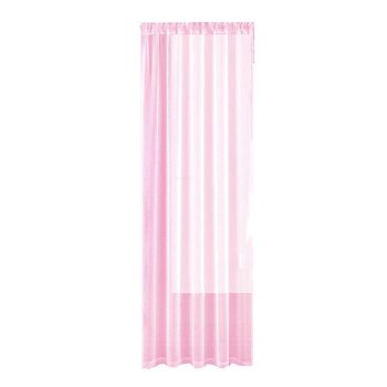 Sheer Voile Curtains Rod Pocket Window Panel for Bedroom 140cm x 230cm Drapes - Black