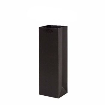 Reusable Wine Bottle Gift Bags Kraft Paper with Handles in White Kraft Black - Kraft