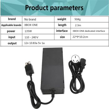 For Xbox One Console Power Adapter 100-240V Replacement Charger