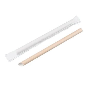 1000-2000pcs Colourful Paper Drinking Straws FOIL Metallic Party - Kraft-6*190mm 2000PCS