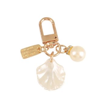Womens Cute Key Rings Shell Heart Pearl Shape Keychain Charm Bag Hanger Pendants - D