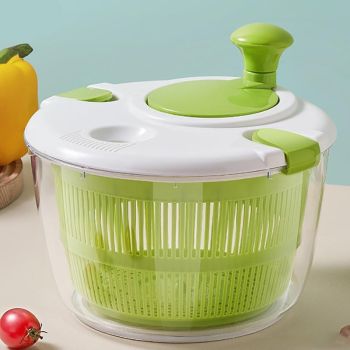 Salad Spinner Vegetable Lettuce Salad Leaves Washer Dryer Serving Bowl Container
