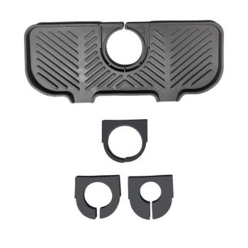 Kitchen Faucet Storage Rack Holder Soap Sponges Caddy Organizer Sink Basket Rack - Black