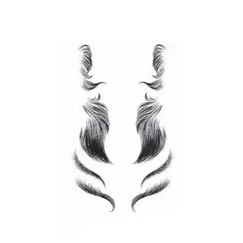 Hairline Edge Tattoo Stickers - Curly Fringe Decals for Women Styling - 10