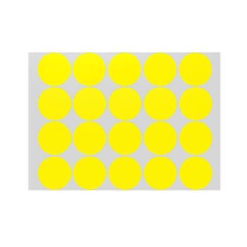 Yellow Assorted Sizes Colour Sticker Dots Adhesive Round Labels Circular Spot Scrapbook - 25mm*40 Dots