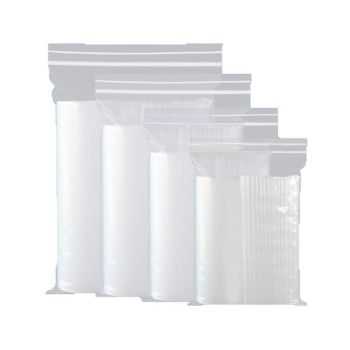 100X Bulk Clear Resealable PE Plastic Zip Bags - 14*20cm 100PCS