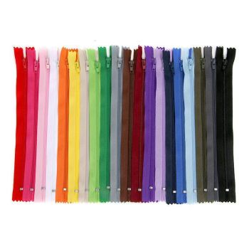 20PCS Closed End Nylon Zippers Tailor Sewer DIY Craft Sewing 20cm - Mixed Color