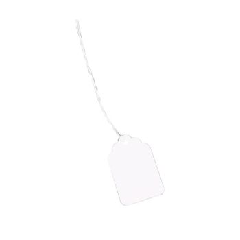 500PCS White Strung Tags Labels Retail Luggage Jewelry price tags with string - 1.5*2.5cm