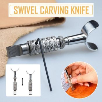 Swivel Leather Working Cut Blade Adjustable Carving Knife Leather Craft Tool