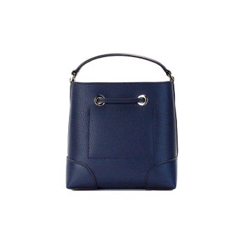 Michael Kors Women's Mercer Small Navy Pebbled Leather Bucket Crossbody Bag Purse - One Size