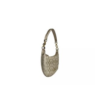 COACH Women's Payton Signature PVC Leather Shoulder Bag Champagne Gold - One Size