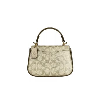 COACH Women's Lysa Top Handle Bag Crossbody Champagne Gold - One Size