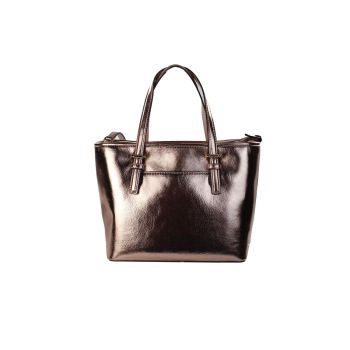 Michael Kors Women's Jet Set Primrose Metallic XS Carryall Top Zip Tote Bag Purse - One Size