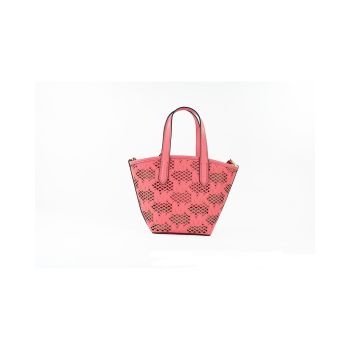 Michael Kors Women's Kimber Small Tea Rose Leather 2-in-1 Zip Tote Messenger Bag Purse - One Size