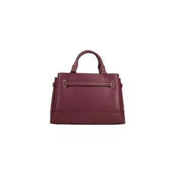 Michael Kors Women's Reed Small Leather Belted Satchel Crossbody Bag Oxblood - One Size