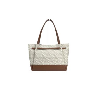 Michael Kors Women's Reed Large Belted Tote Shoulder Bag Purse Vanilla - One Size