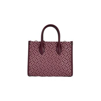 Michael Kors Women's Mirella Small Top Zip Crossbody Tote Bag Oxblood - One Size