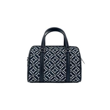 Michael Kors Women's Small Leather Duffle Crossbody Bag Black - One Size