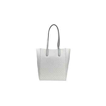 Michael Kors Women's Vincent With Card Case Large Tote Purse Bag Silver - One Size