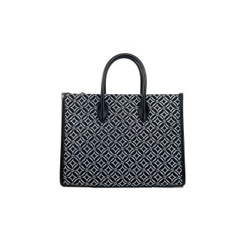 Michael Kors Women's Mirella Medium Top Zip Crossbody Tote Bag Black - One Size