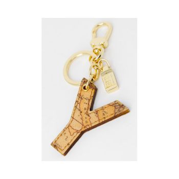 Alviero Martini Prima Classe Women's Beige Synthetic Leather Keychain - One Size