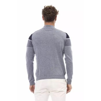 Alpha Studio Men's Light Blue Viscose Sweater - 46 IT