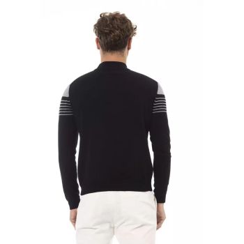 Alpha Studio Men's Black Viscose Sweater - 46 IT