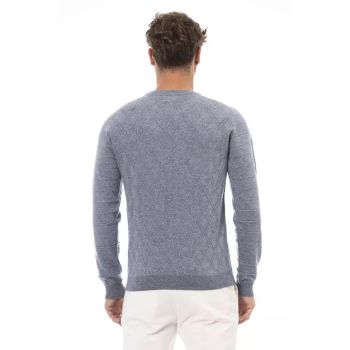 Alpha Studio Men's Light Blue Viscose Sweater - 46 IT